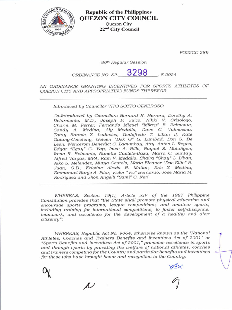 SP-3298, S-2024 Sports Incentives | PDF