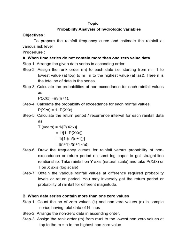 Rainfall Frequency Analysis Methodology | PDF | Rain | Precipitation