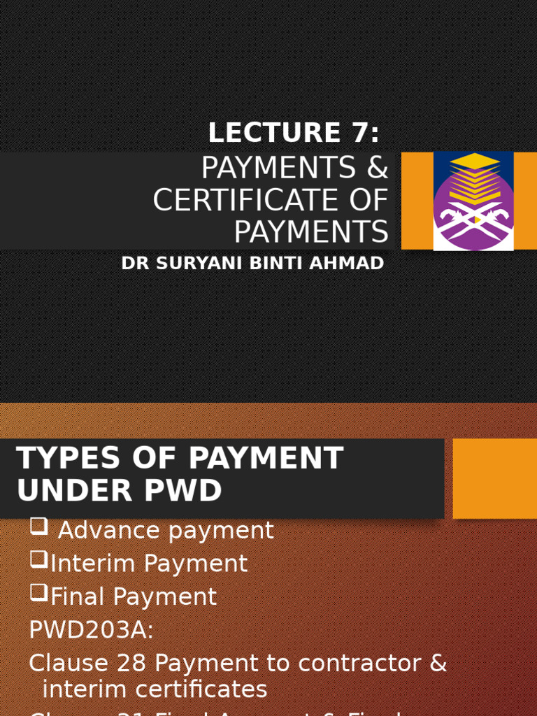 Advance and Interim Payments in Malaysia | PDF | Bonds (Finance ...