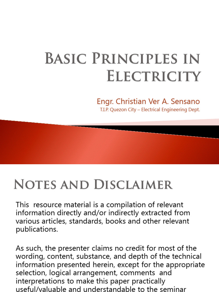 Preliminary Topics On EE 001 and EE 002 | PDF | Electric Current | Voltage
