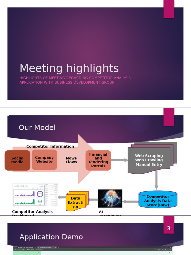 Competitor Analysis Meeting Summary | PDF