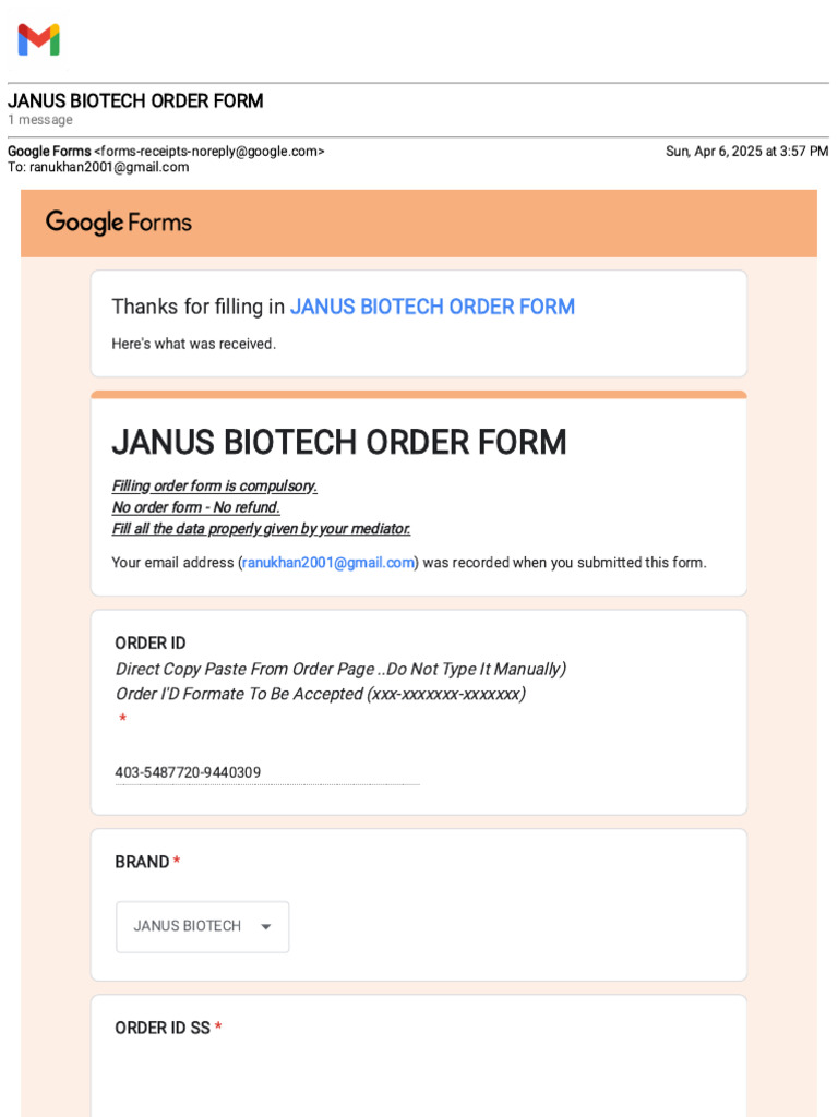 Gmail - JANUS BIOTECH ORDER FORM | PDF
