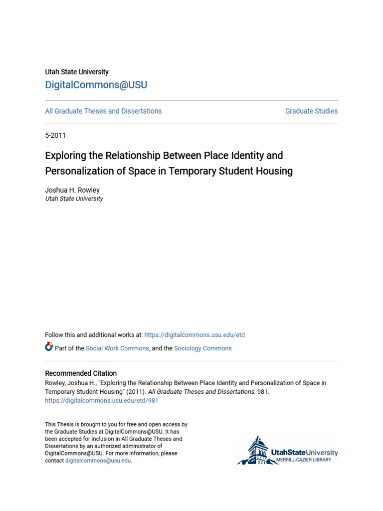 Exploring The Relationship Between Place Identity and Personaliza | PDF ...