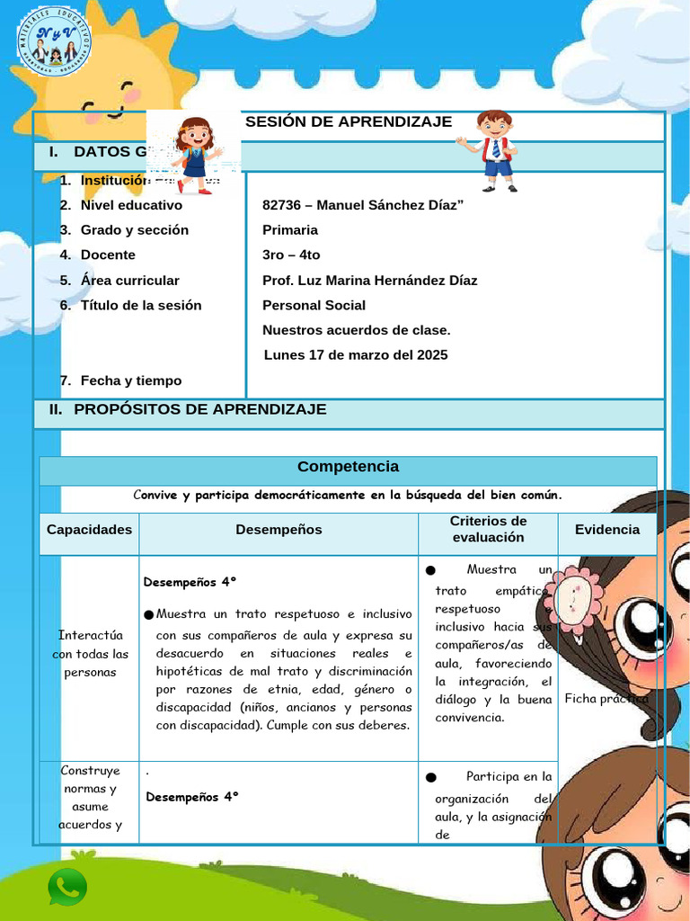 Organización y Responsabilidades en Aula | PDF | Salón de clases ...