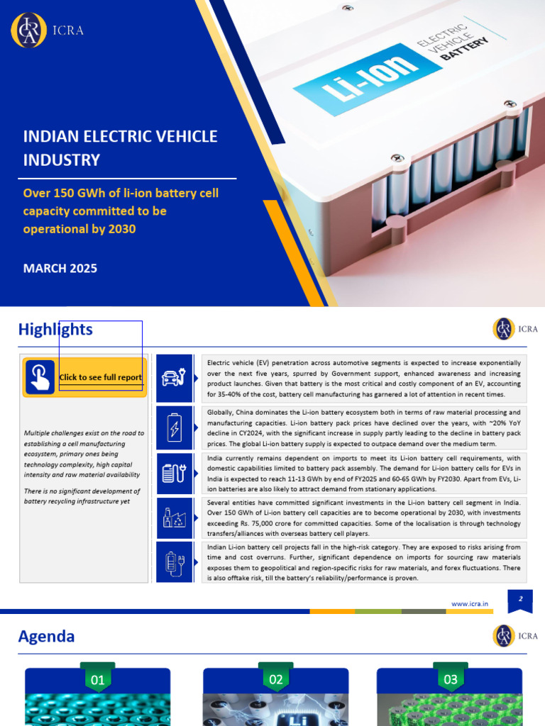 Indian EV Battery Industry Insights 2025 | PDF | Lithium Ion Battery ...
