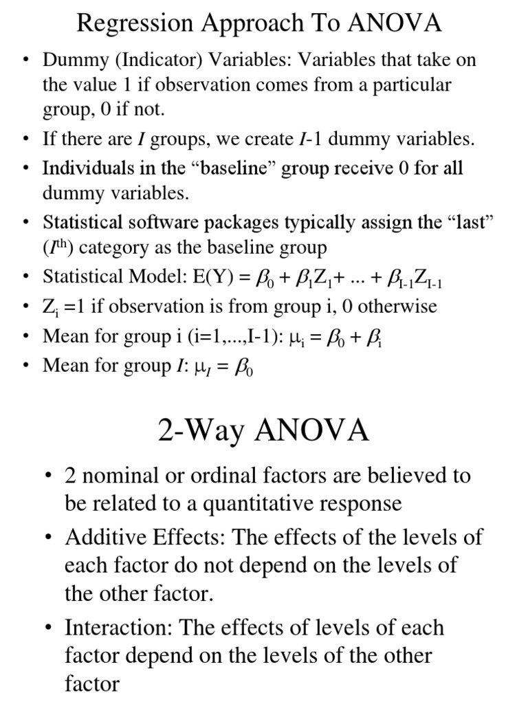 ANOVA and Regression Analysis Explained | PDF | Dummy Variable ...