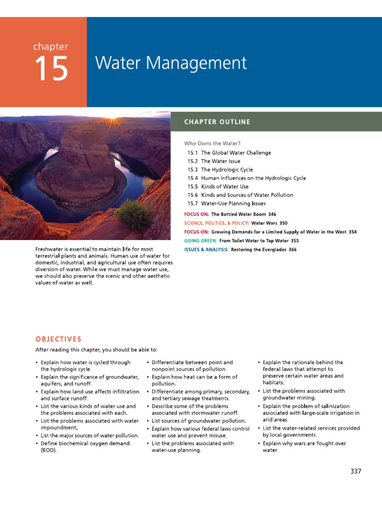 Lesson 9 Water Management and Water Pollution | PDF