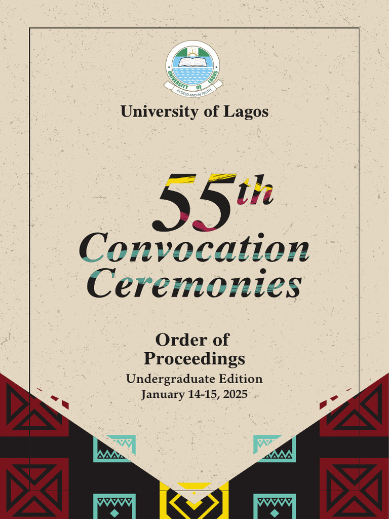 Convocation Order of Proceedings 2025 | PDF