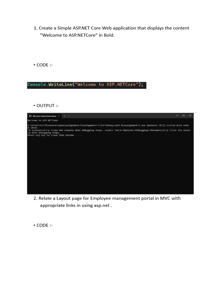 ASP.NET Core Application Examples | PDF
