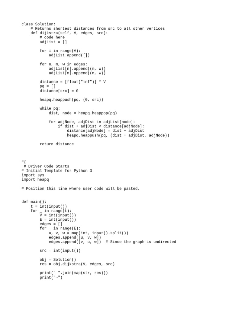 Dijkstra's Algorithm Implementation | PDF