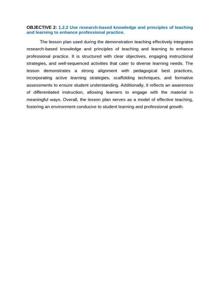 Research-Based Lesson Plan Model | PDF