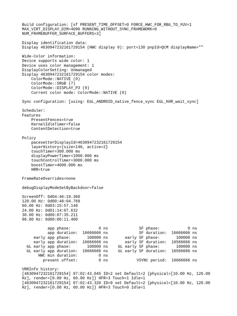 Display Configuration and Sync Data | PDF | Computer Hardware ...