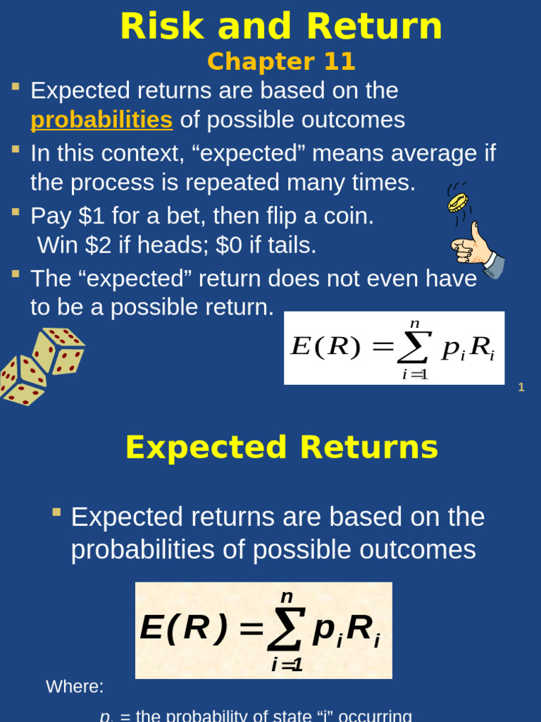 Expected Returns and Portfolio Risk Analysis | PDF | Financial Risk ...