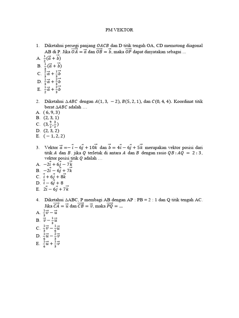 Soal2 Vektor 25 Mei | PDF