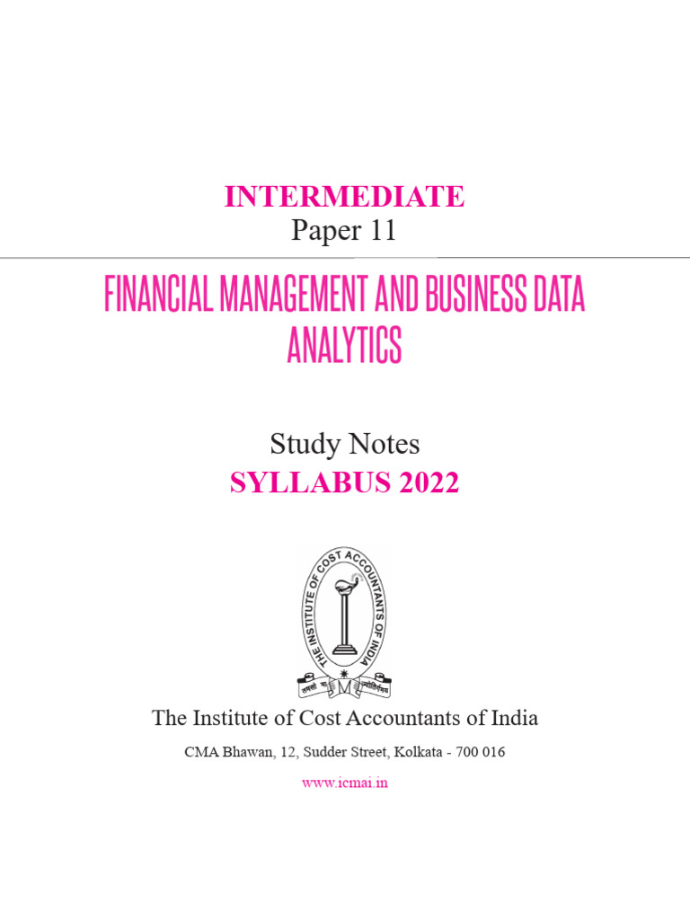 Financial Management & Data Analytics Guide | PDF | Equity (Finance ...