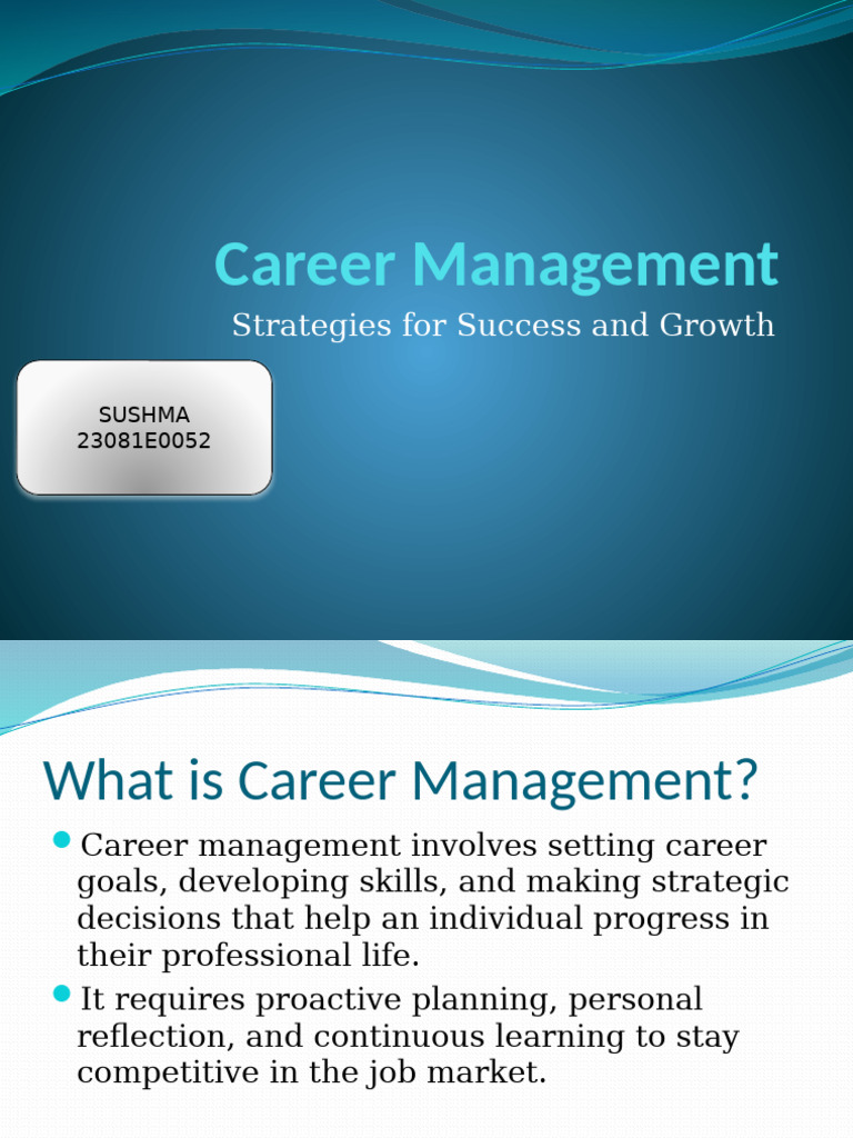 Career Management Strategies for Success | PDF