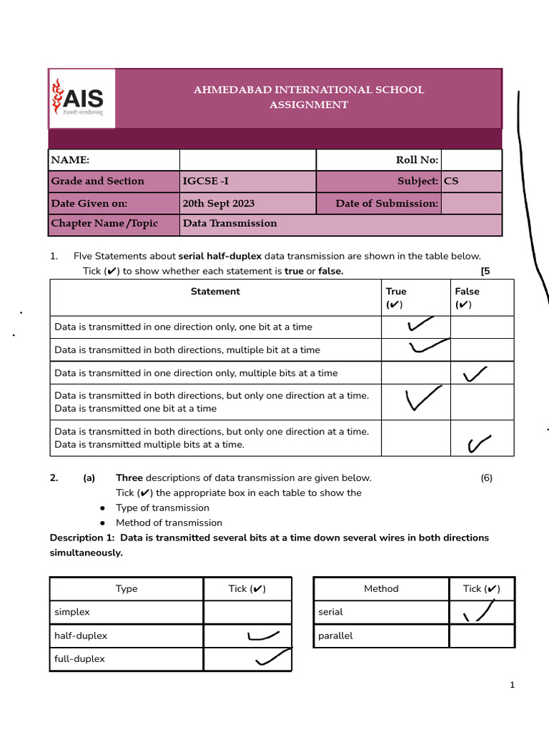 Data Transmission Methods Explained | PDF | Error Detection And ...