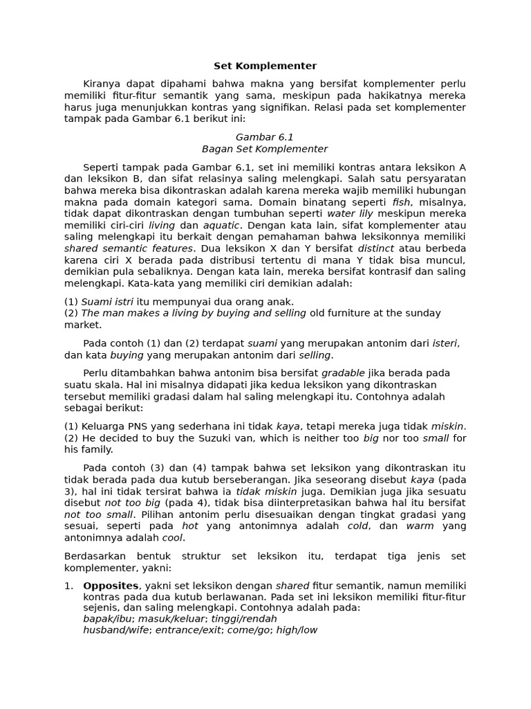 Memahami Set Komplementer dalam Bahasa | PDF