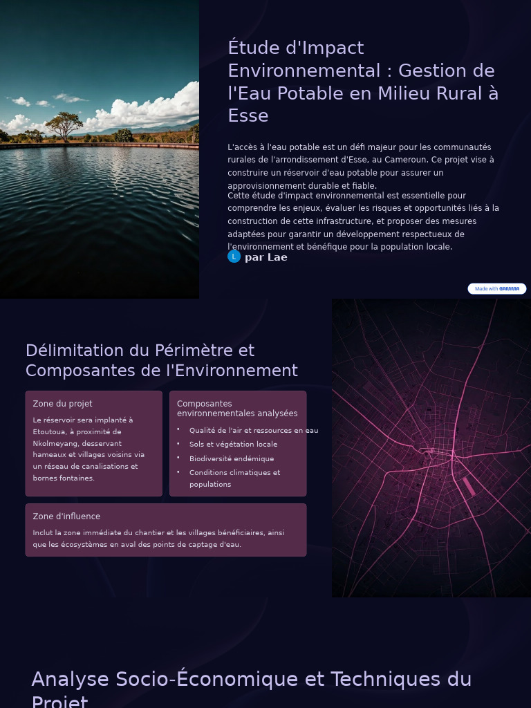 Impact Environnemental du Réservoir d'Eau à Esse | PDF | Environnement ...