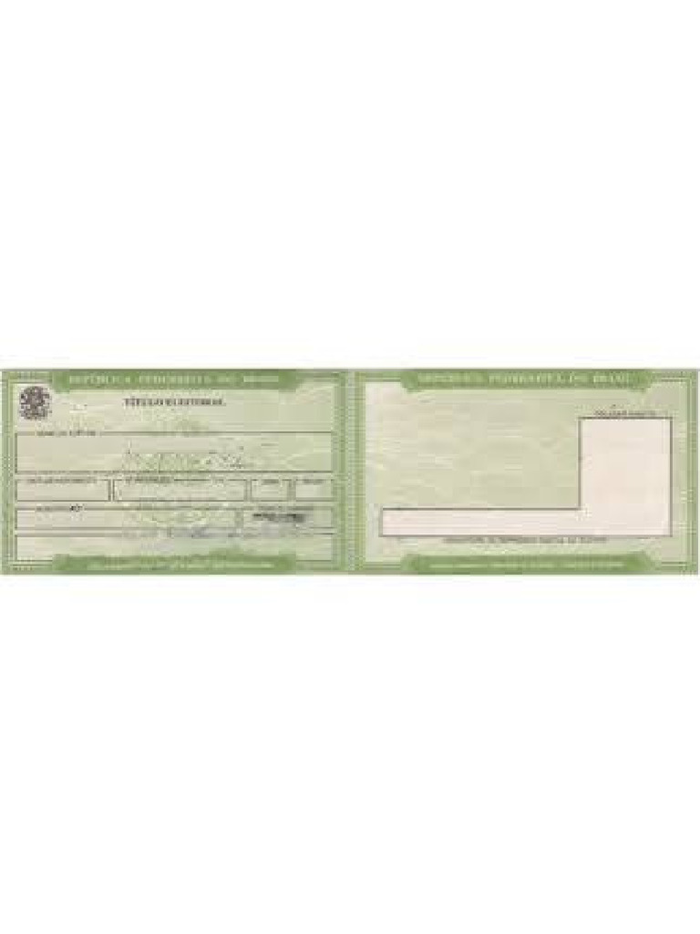 Título de Eleitor FV | PDF