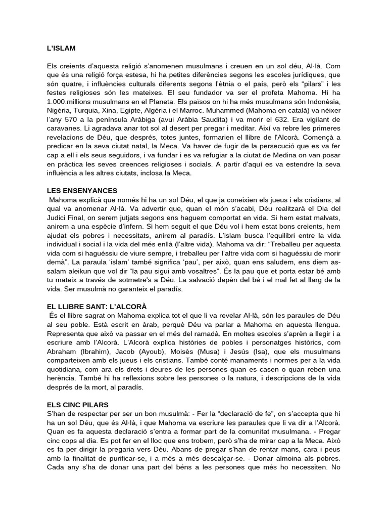 L'ISLAM | PDF