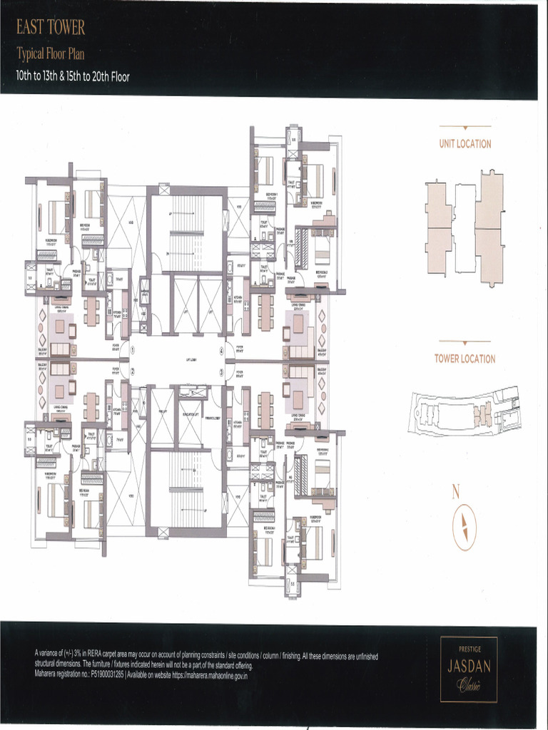 Typical Floor Plan - East Tower - Revised | PDF