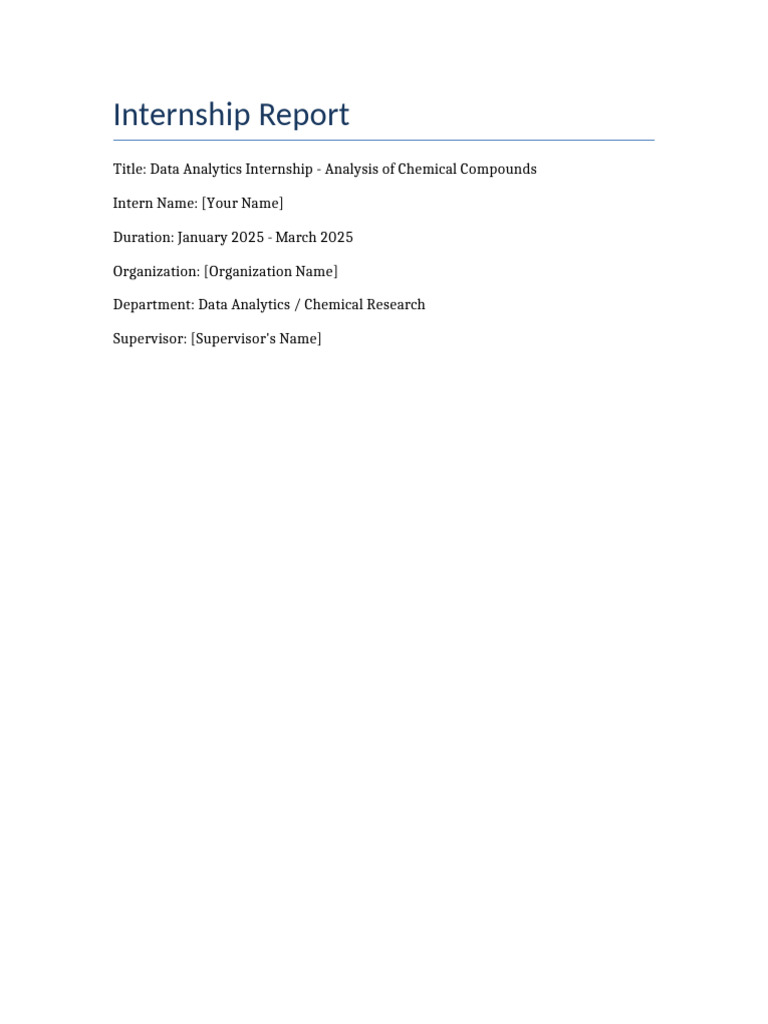 Data Analytics Internship Report | PDF | Methodology | Data Model
