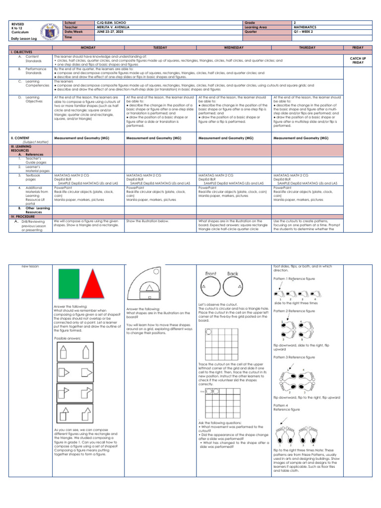 Grade 2: Slides and Flips in Geometry | PDF | Symmetry | Shape