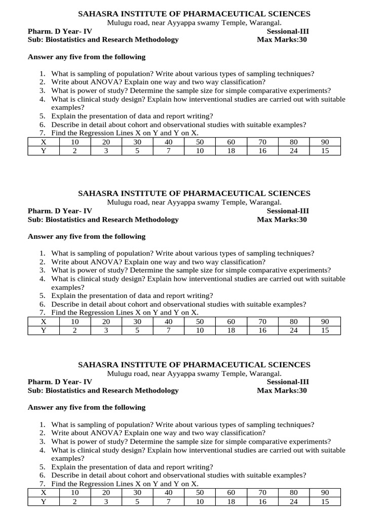 Biostatistics and Research Methodology Guide | PDF | Cohort Study ...
