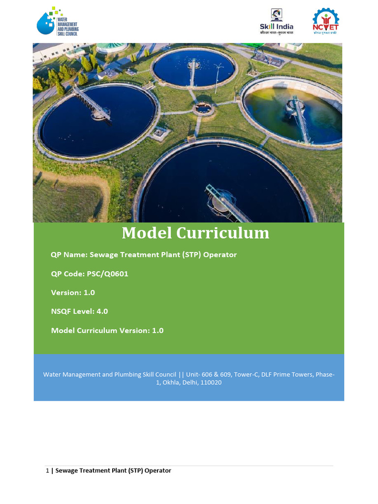 MC - Sewage Treatment Plant (STP) Operator - v1 PDF | PDF | Sewage ...