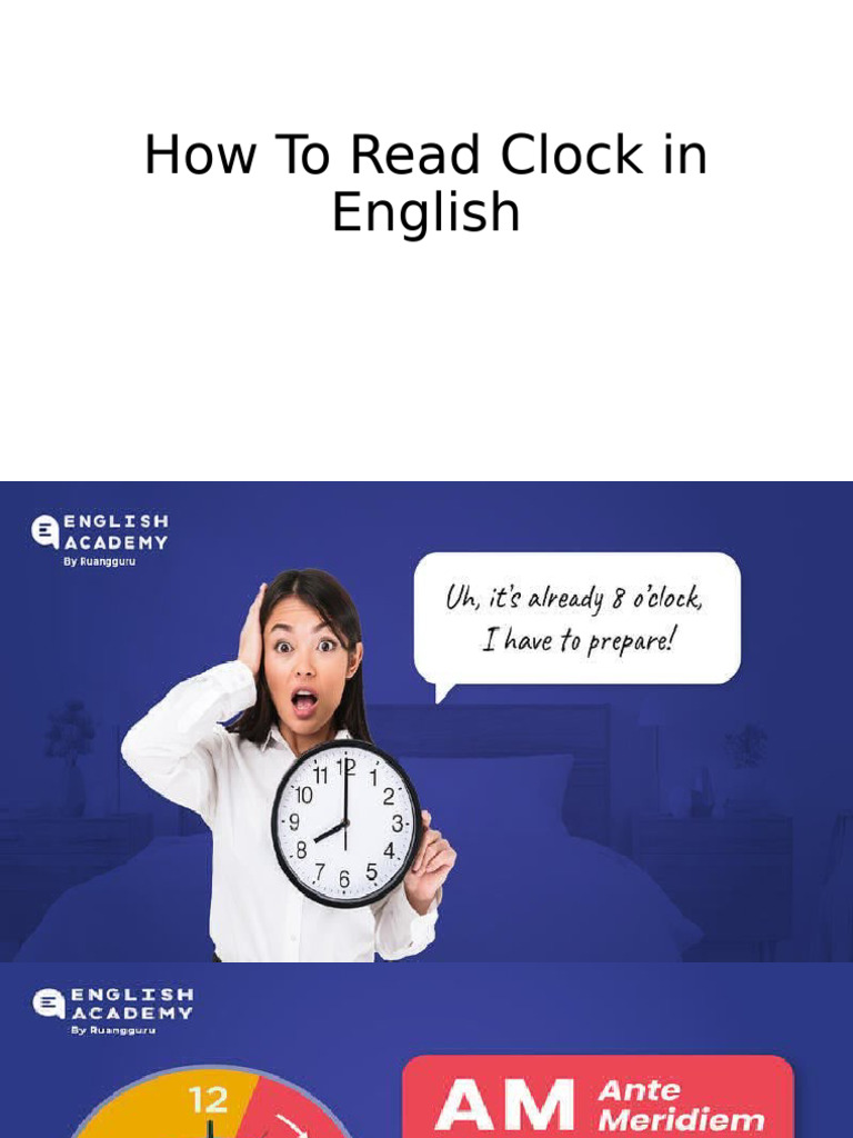Cara Membaca Jam dalam Bahasa Inggris | PDF