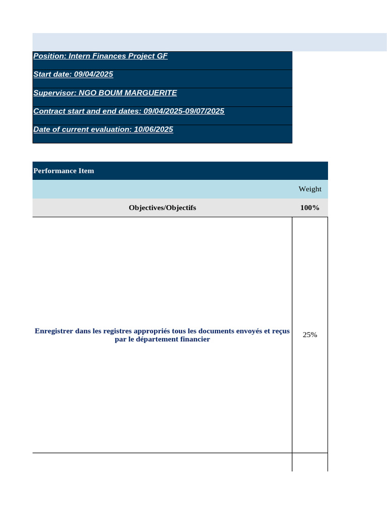Intern Finance Project Evaluation Report | PDF | Receipt | Money