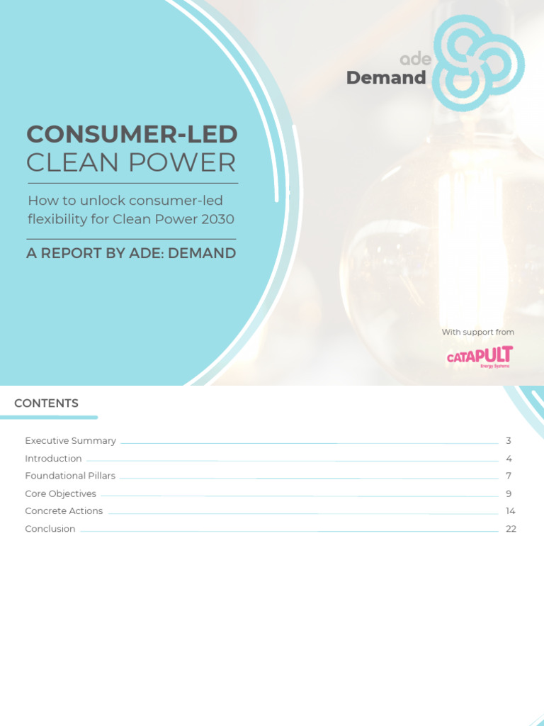 Consumer-Led Flexibility for Clean Power | PDF | Renewable Energy ...