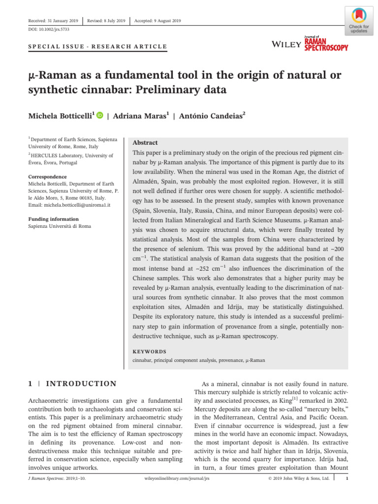 Raman As A Fundamental Tool in The Ori | PDF | Raman Spectroscopy ...