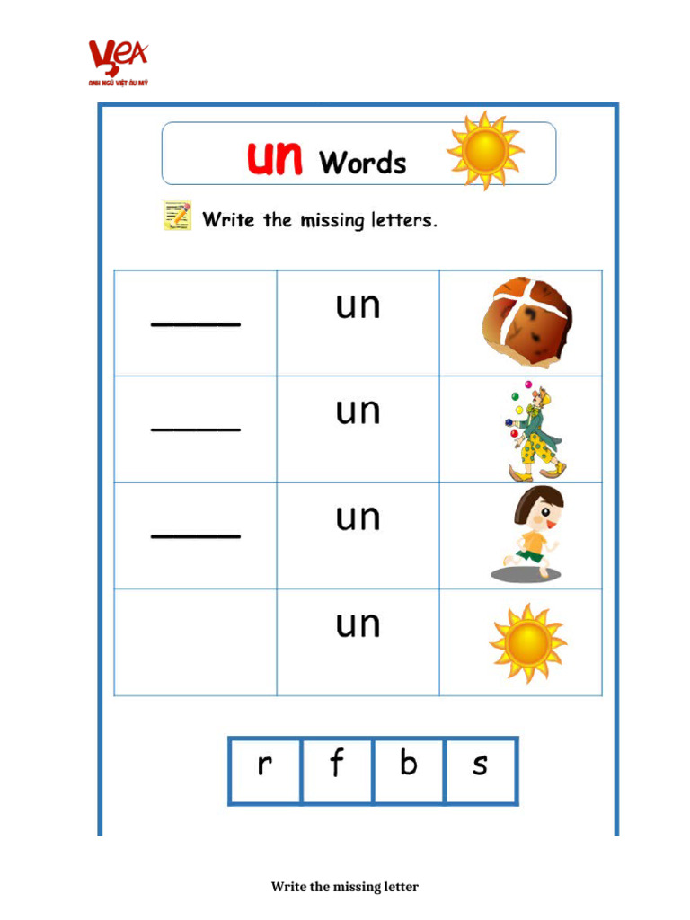 Write The Missing Letter | PDF