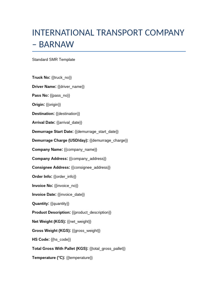 SMR Template Barnav | PDF