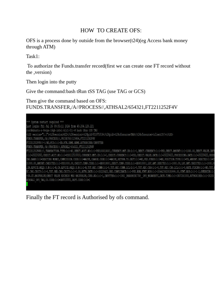 How To Create Ofs | PDF