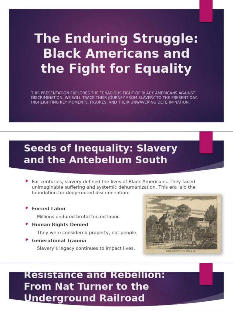 The Enduring Struggle | PDF | Slavery In The United States | Slavery