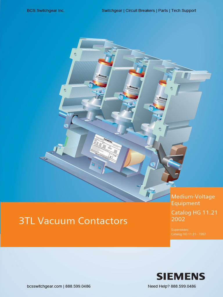 3TL Vacuum Contactors Catalog 2002 | PDF | Electric Arc | Electrical ...