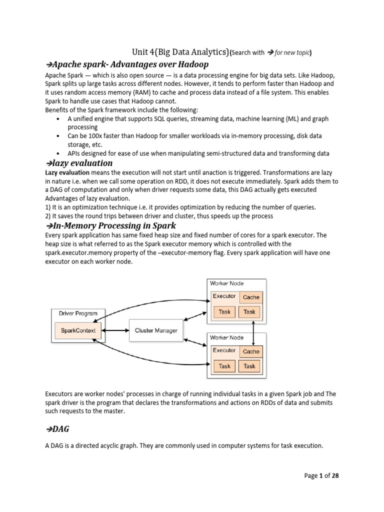 Unit 4 (Big Data Analytics) | PDF | Apache Spark | Apache Hadoop