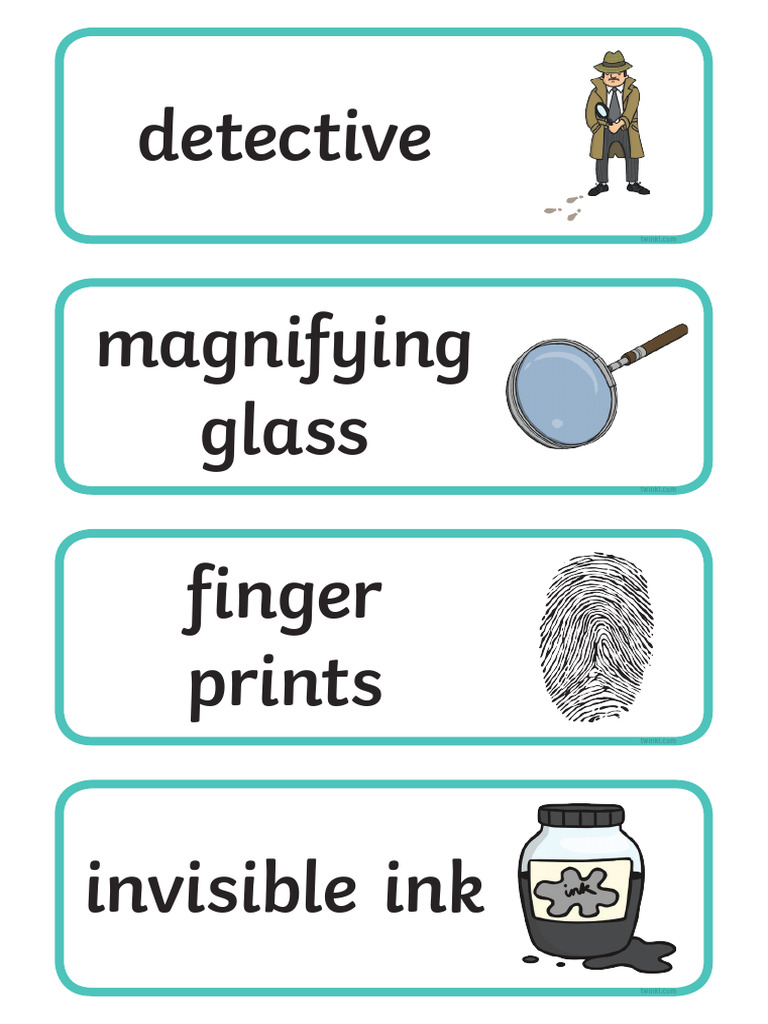 Detective Role Play Labels | PDF