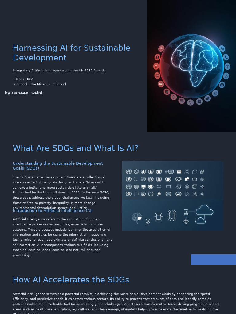 AI's Role in Sustainable Development | PDF | Artificial Intelligence ...