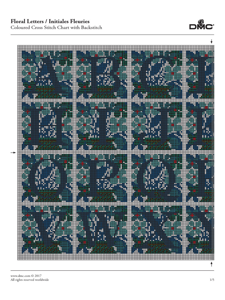 Floral Letters - Initiales - DMC | PDF