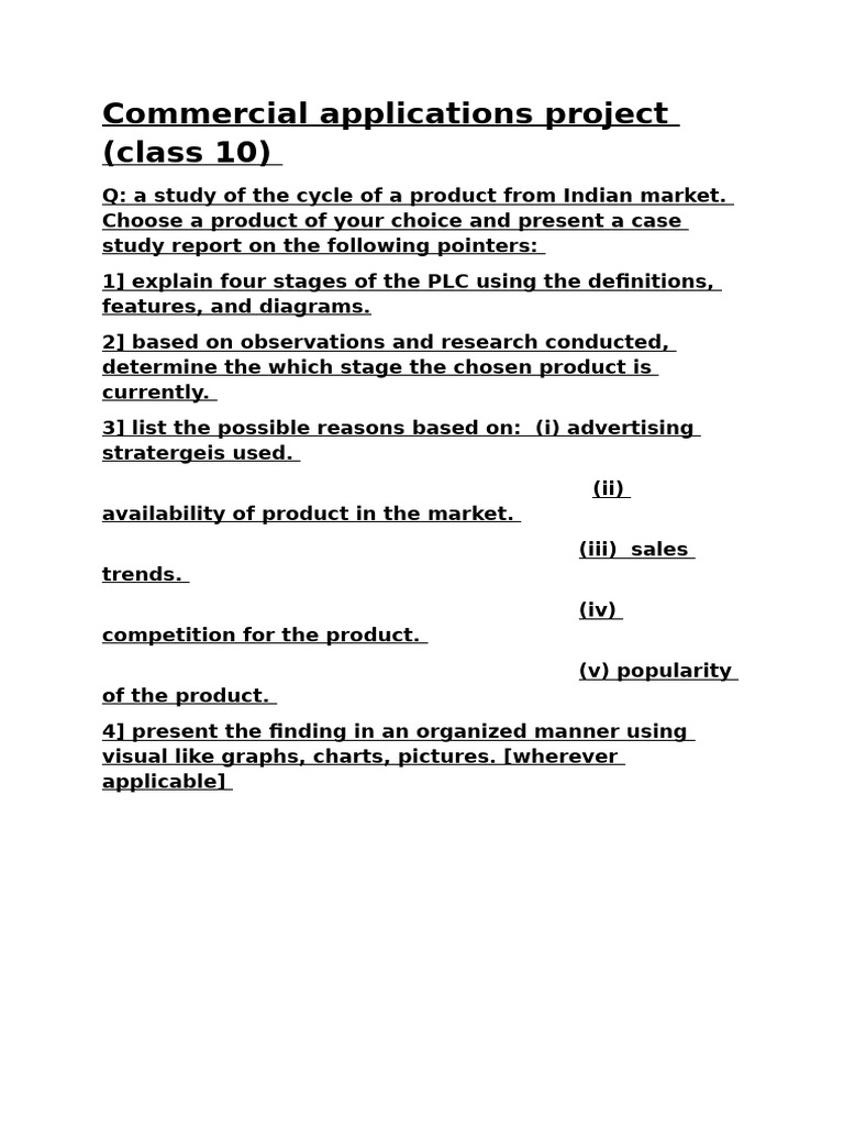 Commercial Applications Project | PDF | Business Process | Marketing