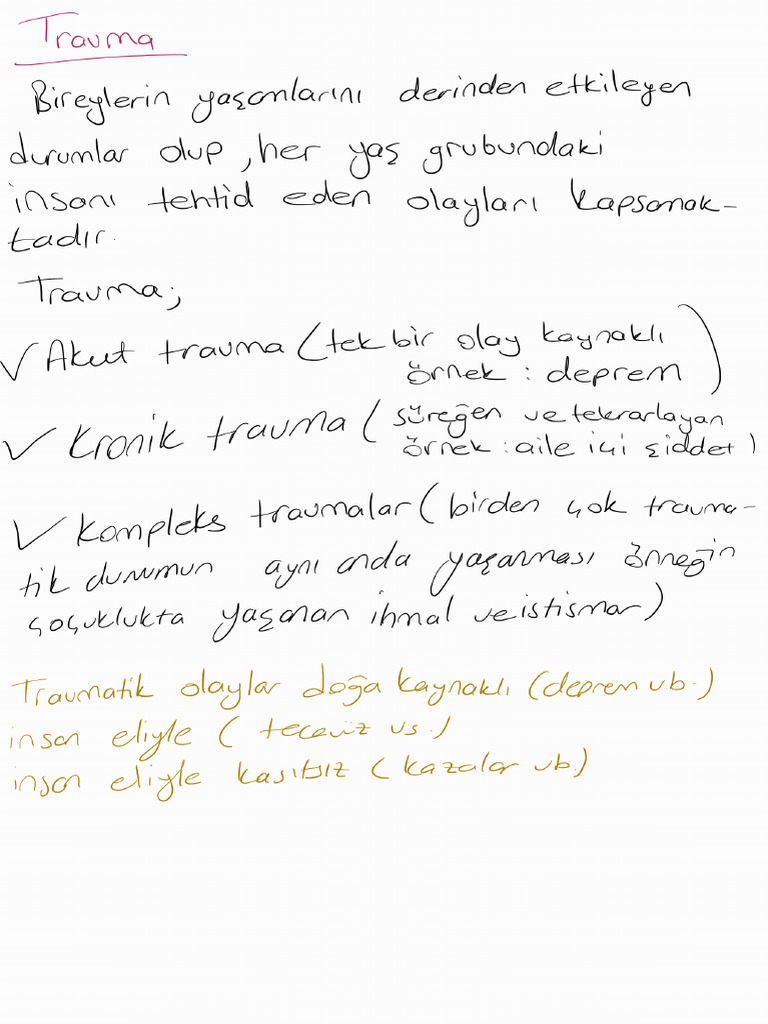 Travma Psikolojisi | PDF
