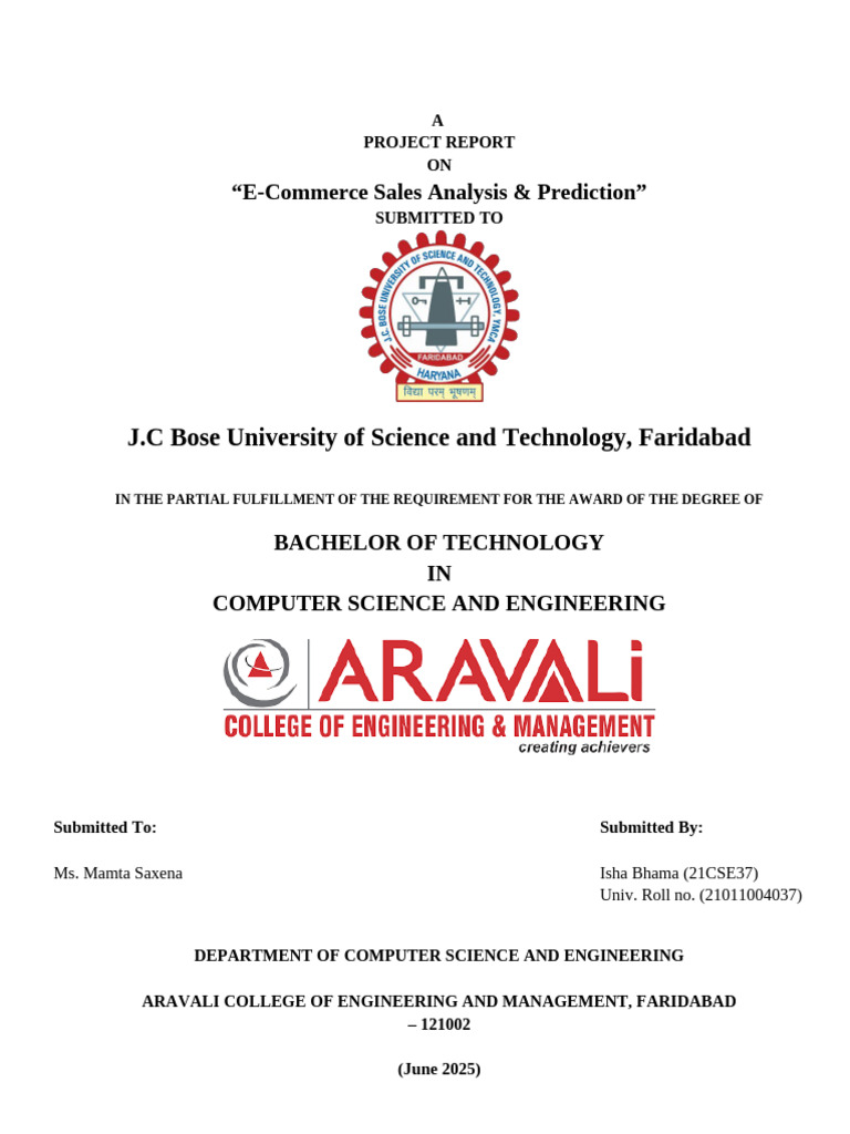 Isha Bhama Project Report Final | PDF | Software Testing | Data Analysis