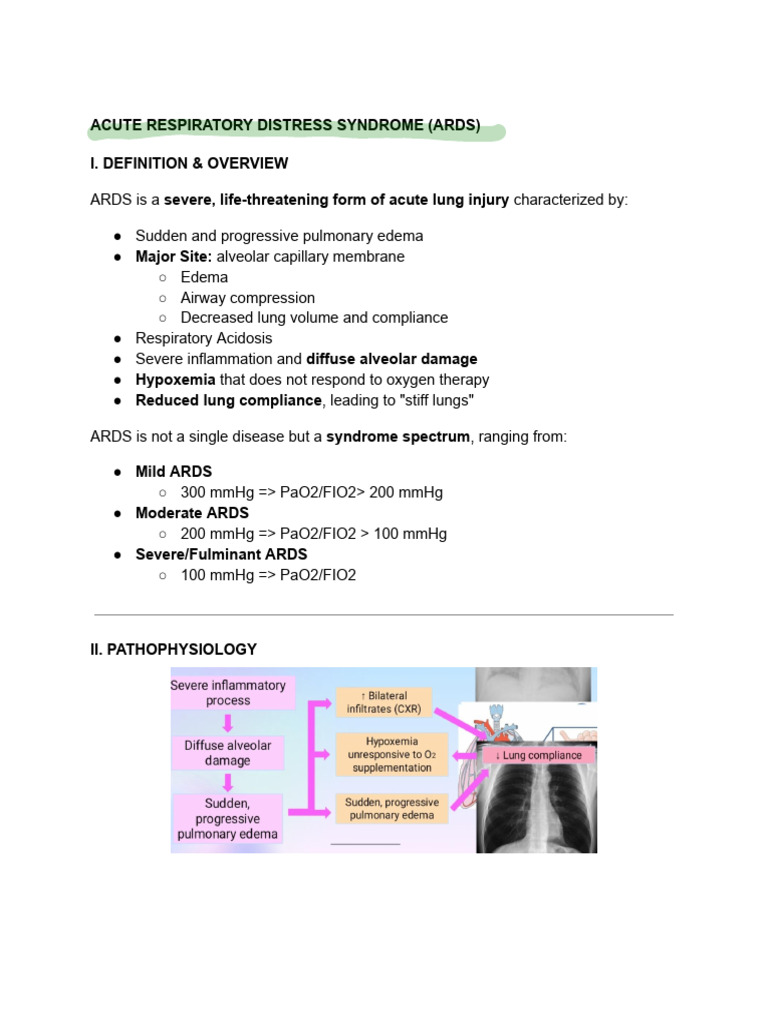 Understanding Acute Respiratory Distress Syndrome | PDF | Sepsis ...