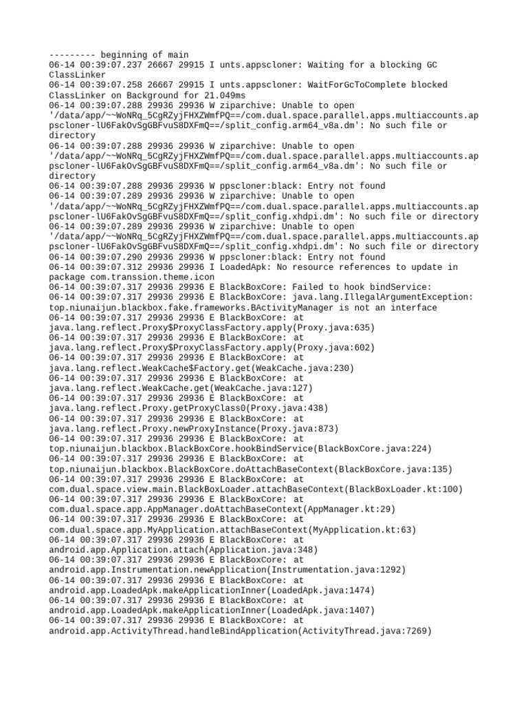 Apps Cloner Error Log Analysis | PDF | Java (Programming Language ...