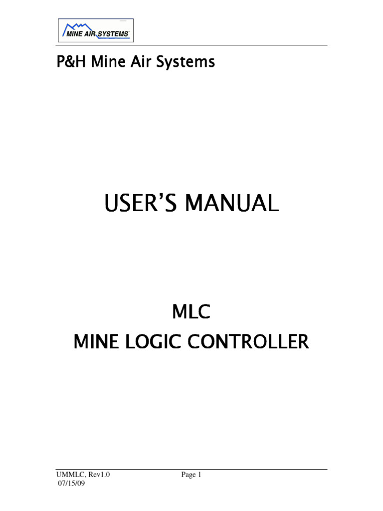 Mine Logic Controller User Manual | PDF | Fahrenheit | Computing