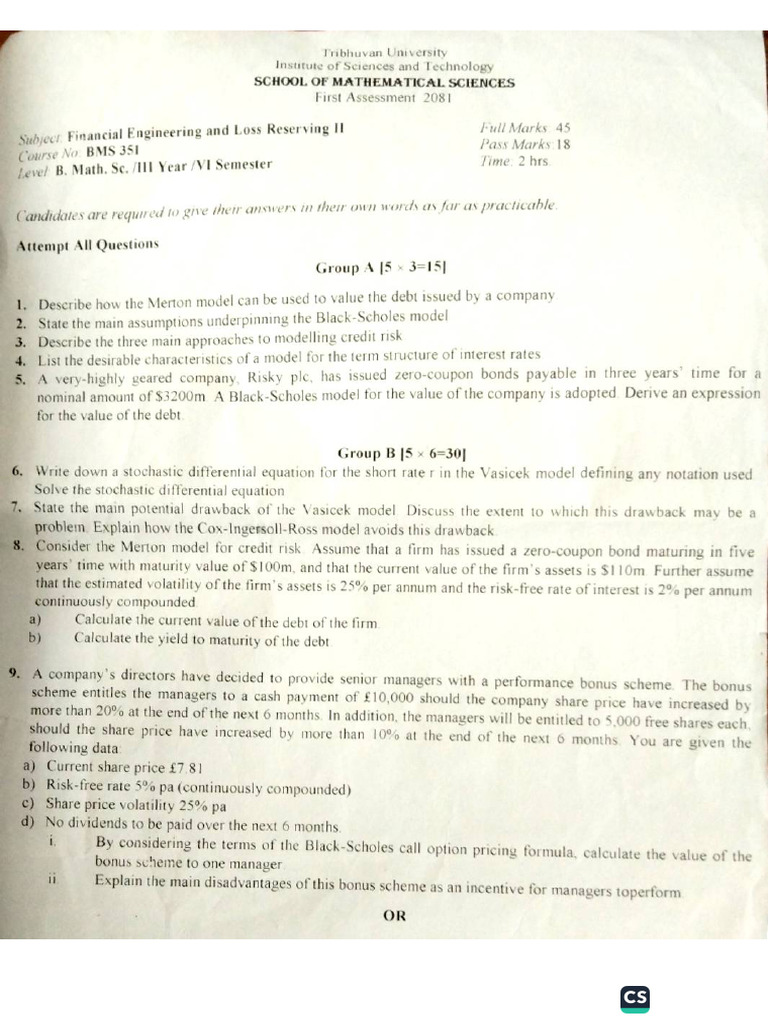 6th Sem 6th Batch Paper (1) - 1 | PDF